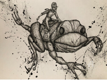 "Racer" başlıklı Tablo Sam Thomas tarafından, Orijinal sanat, Mürekkep