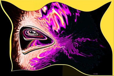 Digital Arts titled "Chat masqué" by Sam  Garino, Original Artwork
