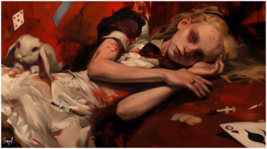数字艺术 标题为“Malice in Wonderland” 由Samael, 原创艺术品, 数字油画