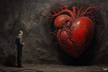 Arte digitale intitolato "The Tell-tale Heart" da Samael, Opera d'arte originale, Pittura digitale