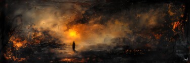 Arts numériques intitulée "First Light" par Samael, Œuvre d'art originale, Peinture numérique