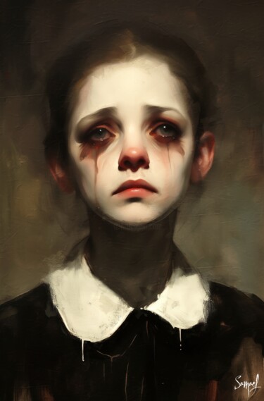 Digital Arts titled "The Sadness" by Samael, Original Artwork, Digital Painting
