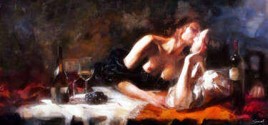 Digital Arts titled "Two Women in Love" by Samael, Original Artwork, Digital Painting