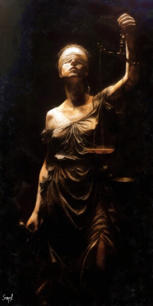 Digital Arts titled "No Justice" by Samael, Original Artwork, Digital Painting