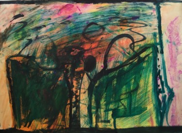 Картина под названием "Отсылка к Пикассо" - Леонид Самойлин, Подлинное произведение искусства, Акварель