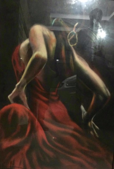 Painting titled "Salsa" by Samaneh Aminifar, Original Artwork, Pastel