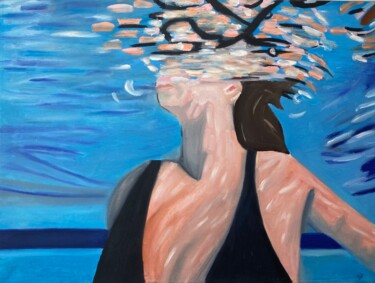 Malarstwo zatytułowany „Un escape” autorstwa Samantha Bajatta, Oryginalna praca, Akryl Zamontowany na Drewniana rama noszy