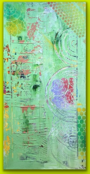 Painting titled "Life’s Green" by Samantha Plesel, Original Artwork, Acrylic