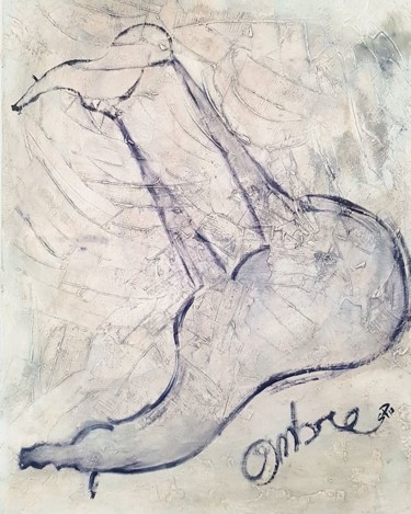 Peinture intitulée "Ombre" par Samantha Prigent, Œuvre d'art originale, Plâtre Monté sur Châssis en bois