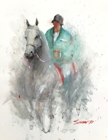 Painting titled "Untitled#21" by Samar Alzaidy, Original Artwork, Watercolor
