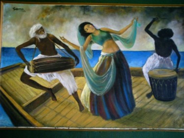 Painting titled "Dance" by Sami Qureshi, Original Artwork, Oil