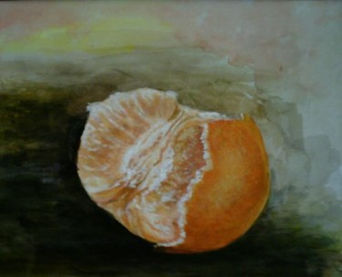 Painting titled "Orange (water colou…" by Sami Qureshi, Original Artwork, Oil