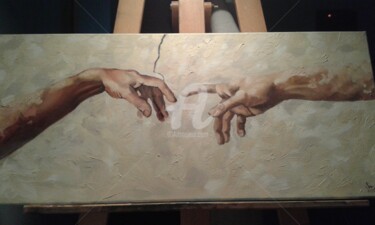 Painting titled "The creation of Ada…" by Samet Yaman, Original Artwork