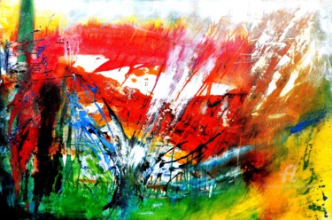 Malerei mit dem Titel "Terre D'ombre 70 cm…" von Samiha El Harchi (Sam), Original-Kunstwerk, Acryl