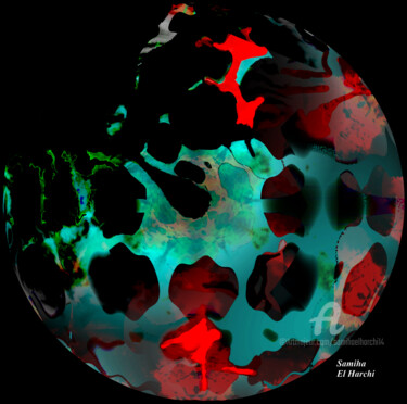 Arte digitale intitolato "Sphère" da Samiha El Harchi (Sam), Opera d'arte originale, Pittura digitale