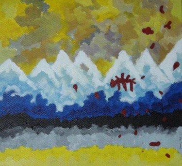 Painting titled "Ice, Ocean Floating…" by Samij Datta, Original Artwork