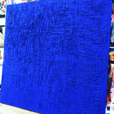 Painting titled "Bleue majorelle" by Samir Salemi, Original Artwork, Oil