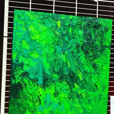 Painting titled "Green" by Samir Salemi, Original Artwork, Oil