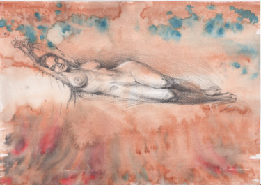 Perfect nude body Drawing titled "Perfect nude body" by Samira Yanushkova, Original Art, Watercolor