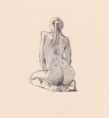 Dessin intitulée "BEAUTIFUL EROTIC SK…" par Samira Yanushkova, Œuvre d'art originale, Graphite