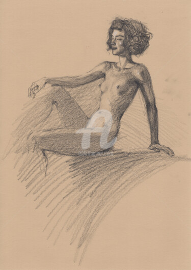 Drawing titled "Nude Erotic Art Lol…" by Samira Yanushkova, Original Artwork, Graphite