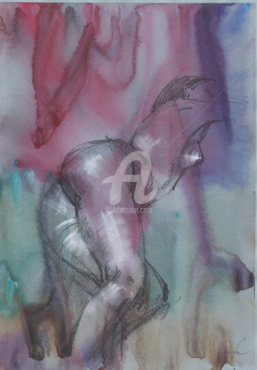 Pintura titulada "Abstract art" por Samira Yanushkova, Obra de arte original, Grafito