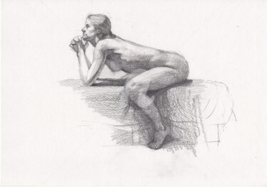 Dessin intitulée "Naked art" par Samira Yanushkova, Œuvre d'art originale, Graphite