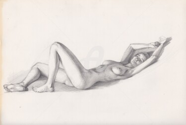 Рисунок под названием "Erotic Art or Nude…" - Samira Yanushkova, Подлинное произведение искусства, Карандаш