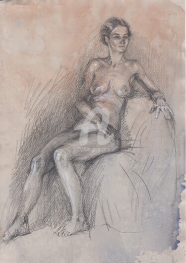 Tekening getiteld "Nude Erotic Art Sex…" door Samira Yanushkova, Origineel Kunstwerk, Aquarel