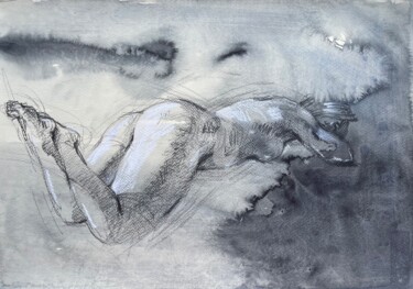 Dessin intitulée "Nude art #506" par Samira Yanushkova, Œuvre d'art originale, Crayon