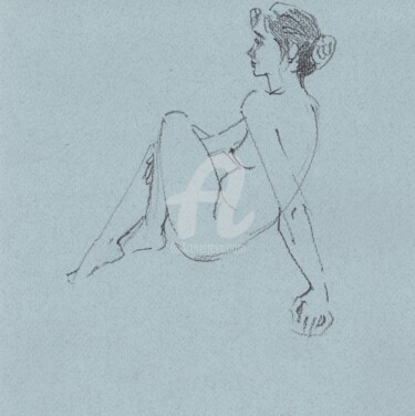 Рисунок под названием "SEXY EROTIC SKETCH…" - Samira Yanushkova, Подлинное произведение искусства, Графит
