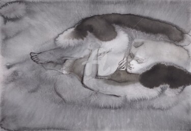 "Sensual sketch of a…" başlıklı Resim Samira Yanushkova tarafından, Orijinal sanat, Suluboya