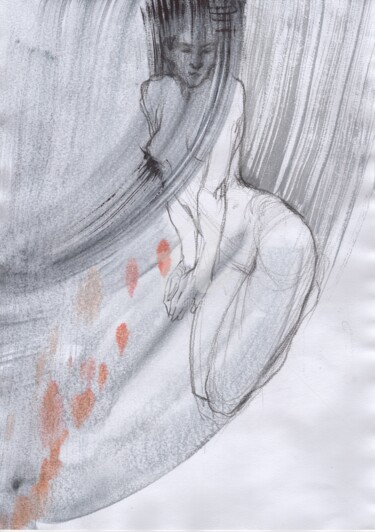 Tekening getiteld "Abstract erotic art" door Samira Yanushkova, Origineel Kunstwerk, Aquarel