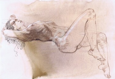 Рисунок под названием "Energy of Alluring…" - Samira Yanushkova, Подлинное произведение искусства, Акварель
