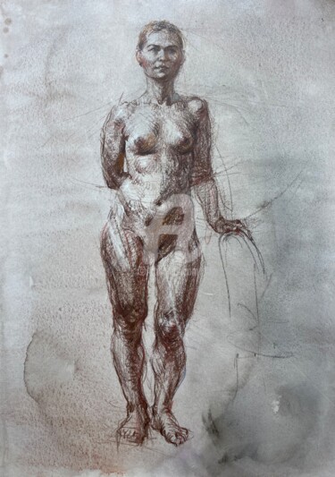 Dibujo titulada "Mysterious Moments" por Samira Yanushkova, Obra de arte original, Acuarela