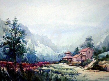 Painting titled "Beauty of Himalaya" by Samiran Sarkar, Original Artwork