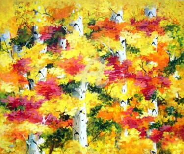 Peinture intitulée "Beauty of Autum For…" par Samiran Sarkar, Œuvre d'art originale, Huile