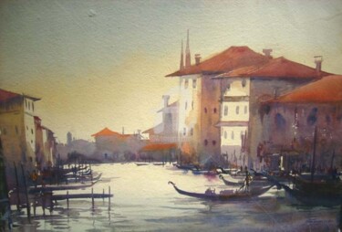 Painting titled "Beauty of Venice" by Samiran Sarkar, Original Artwork, Oil