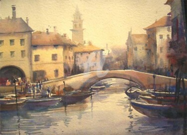 Painting titled "Beauty of Venice-5" by Samiran Sarkar, Original Artwork
