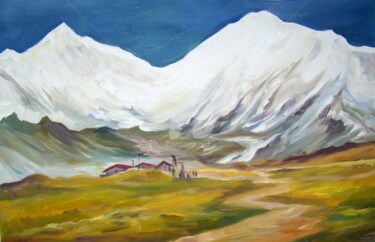 Painting titled "Far Away" by Samiran Sarkar, Original Artwork, Oil