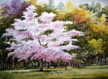 Painting titled "Season Beauty" by Samiran Sarkar, Original Artwork, Oil
