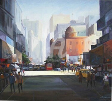 Painting titled "Early Morning" by Samiran Sarkar, Original Artwork, Acrylic