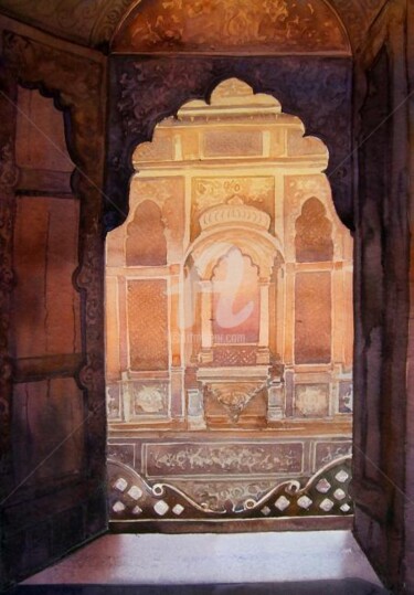 "Through the Door" başlıklı Tablo Samiran Sarkar tarafından, Orijinal sanat, Petrol