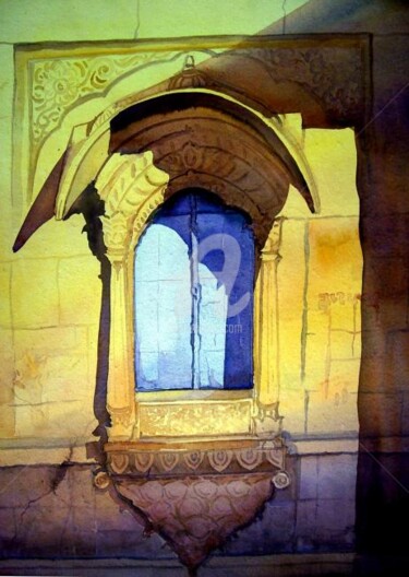 Картина под названием "Morning Light and S…" - Samiran Sarkar, Подлинное произведение искусства, Масло