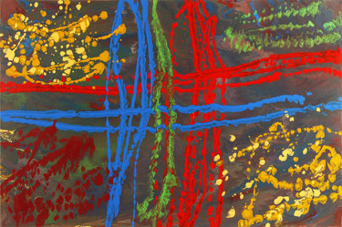 Painting titled ""Entangled Crossroa…" by Sami, Original Artwork, Acrylic