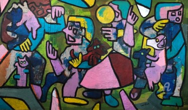Malerei mit dem Titel "Déterritorialisatio…" von Samuel Lagache, Original-Kunstwerk, Acryl