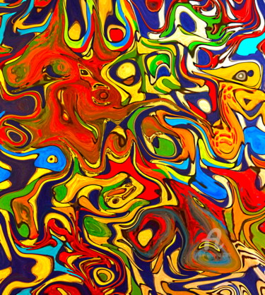 Arte digitale intitolato "Aqua multicolor" da Samuel Lagache, Opera d'arte originale, Lavoro digitale 2D