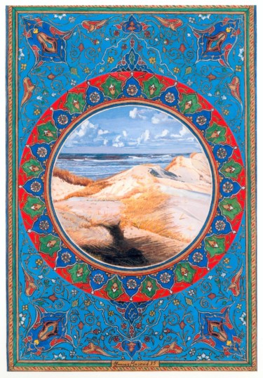 Disegno intitolato "Hollandse duinen" da Sam Masoud, Opera d'arte originale, Gouache