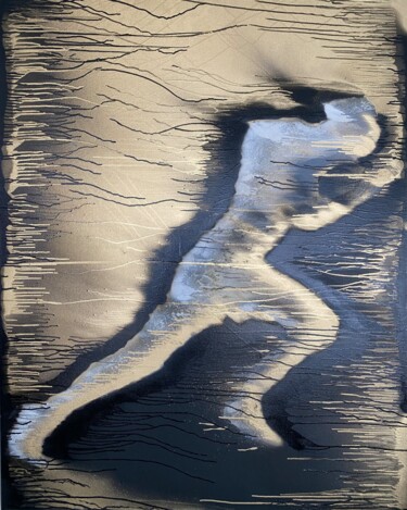 Schilderij getiteld "The Runner" door Sammie Kyng, Origineel Kunstwerk, Acryl