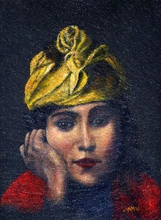 Painting titled "la kabyle" by Sammy Zerrouk, Original Artwork